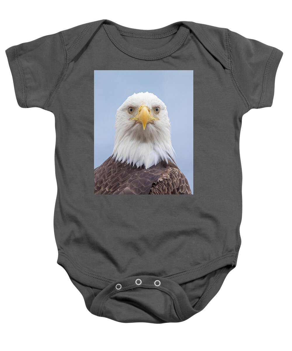 Eagle Baby Onesie featuring the photograph Eagle Stare by Michael Rauwolf