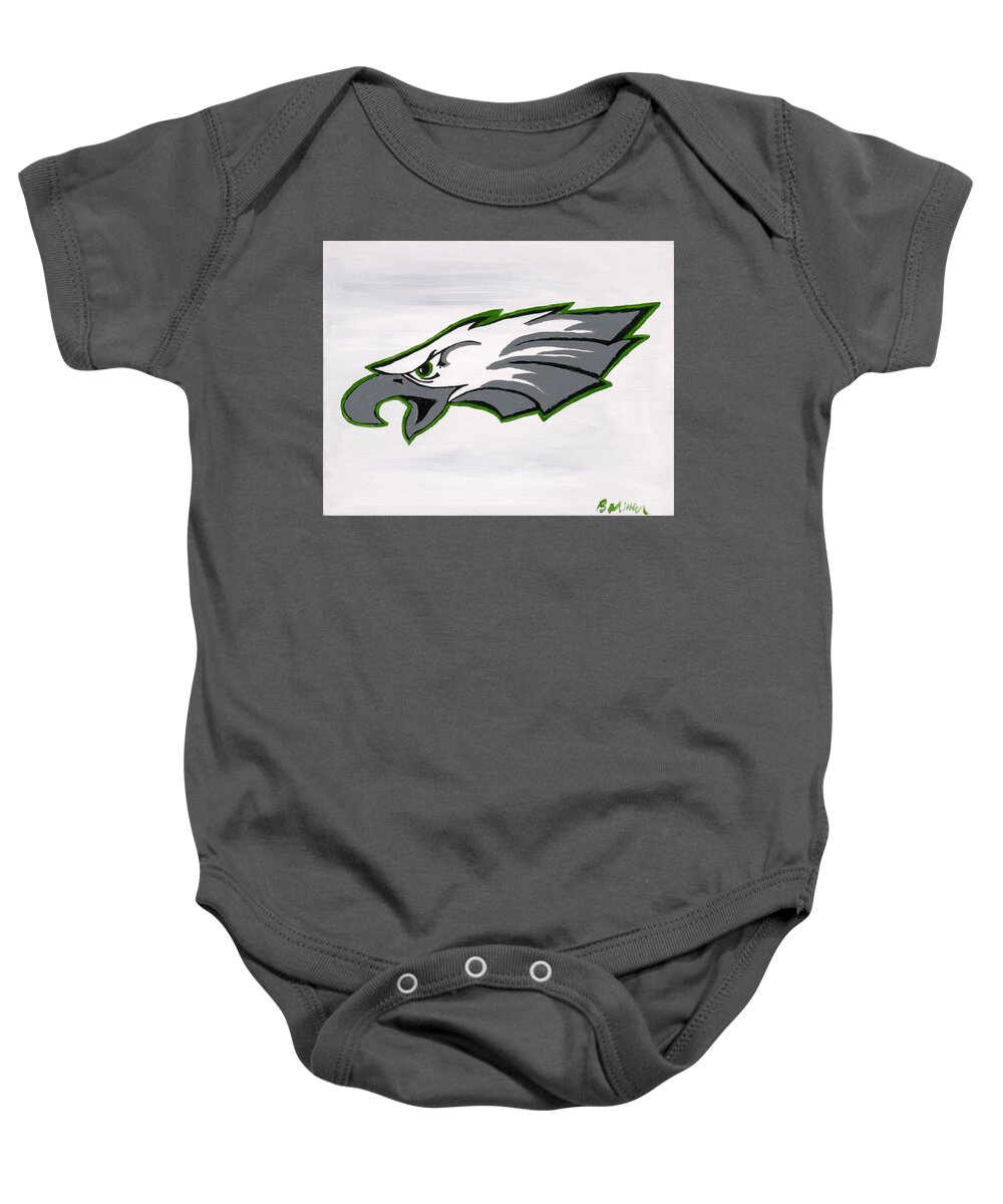 Eagles Baby Onesie featuring the painting Eagles Painting by Britt Miller