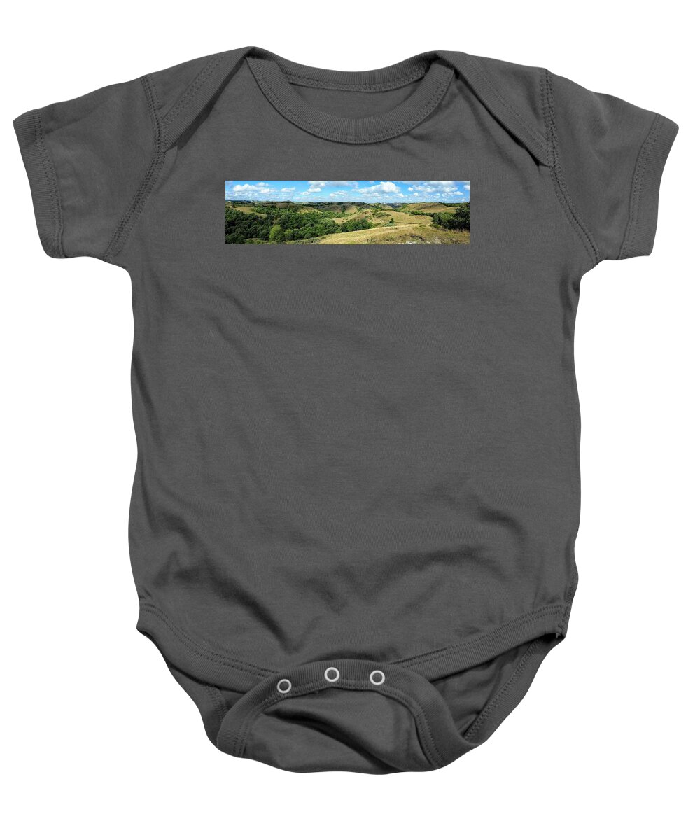 Badlands Baby Onesie featuring the photograph Earl's Cooley by Amanda R Wright