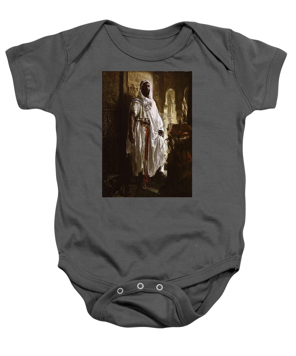 Eduard Charlemont Baby Onesie featuring the painting Eduard Charlemont, Austrian, by MotionAge Designs
