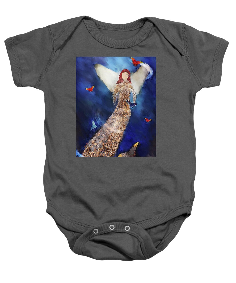 Inspiration Baby Onesie featuring the digital art Emergence by Melissa D Johnston