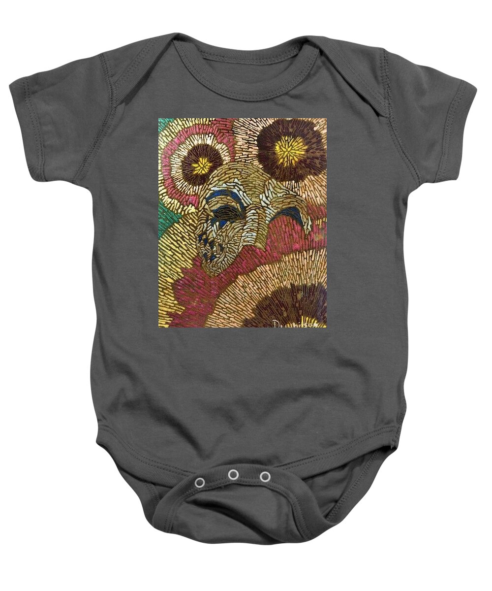 Masquerade Baby Onesie featuring the painting Enjoy by Darren Whitson