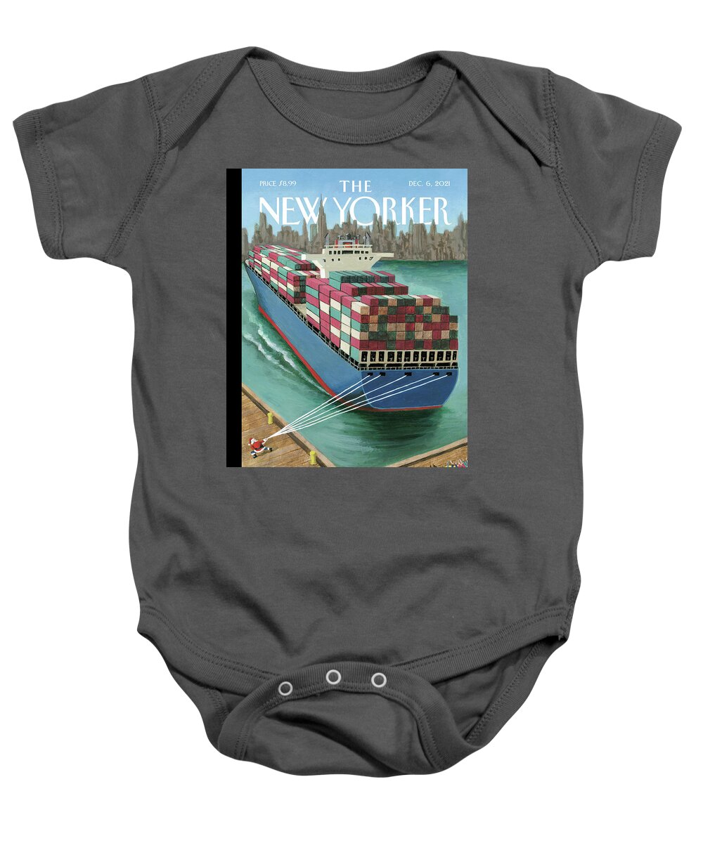 Christmas Baby Onesie featuring the painting Ever Giving by Mark Ulriksen