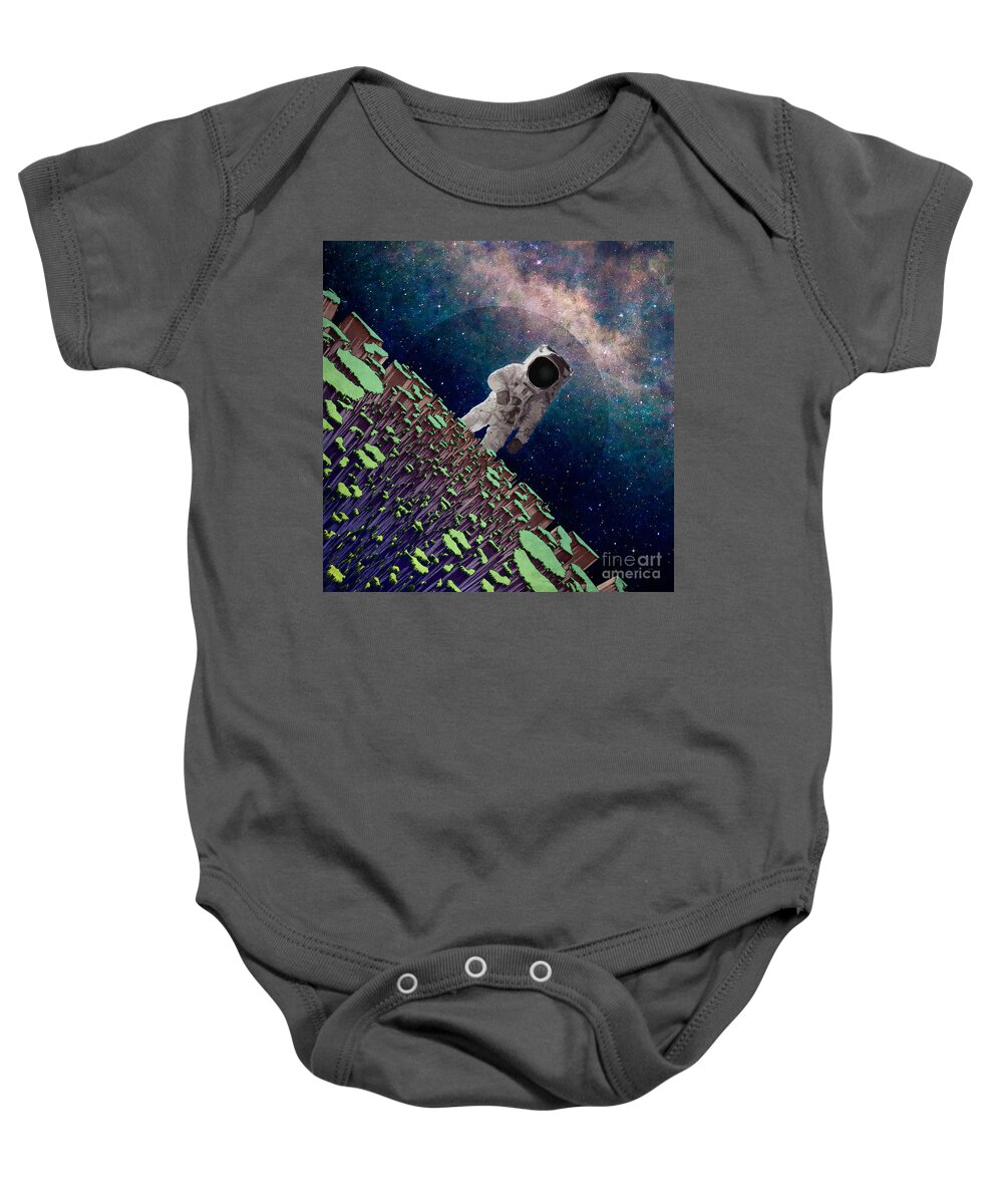 Space Baby Onesie featuring the digital art Exploring Space by Phil Perkins