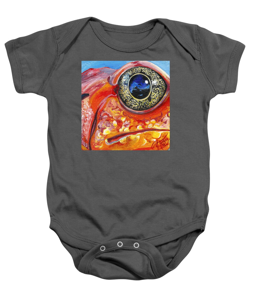 Jessica Tookey Baby Onesie featuring the painting Eye 1 by Jessica Tookey