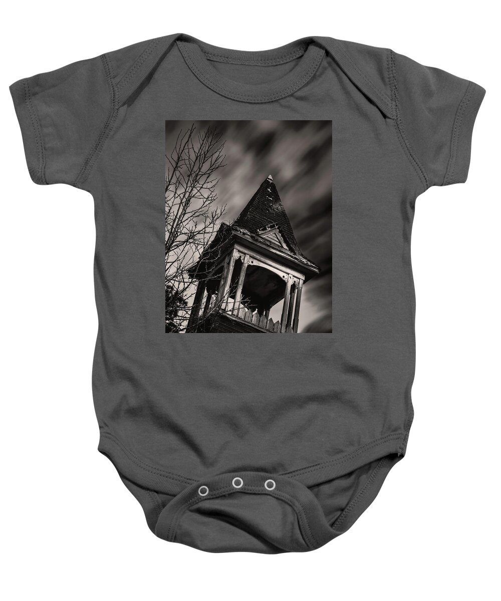 Abandoned Baby Onesie featuring the photograph Faith Abandoned by Mike Schaffner