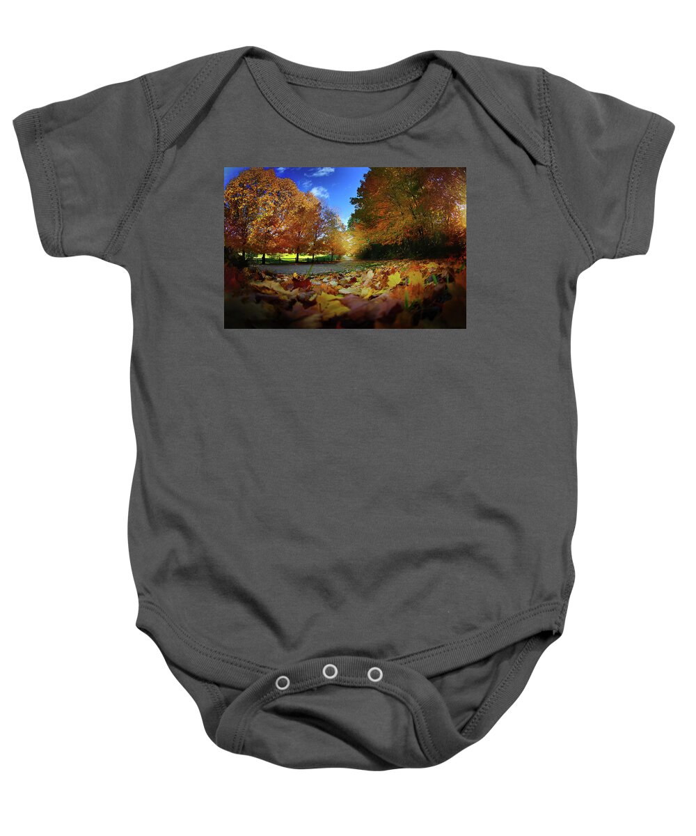  Baby Onesie featuring the photograph Fall Peace by Nicole Engstrom