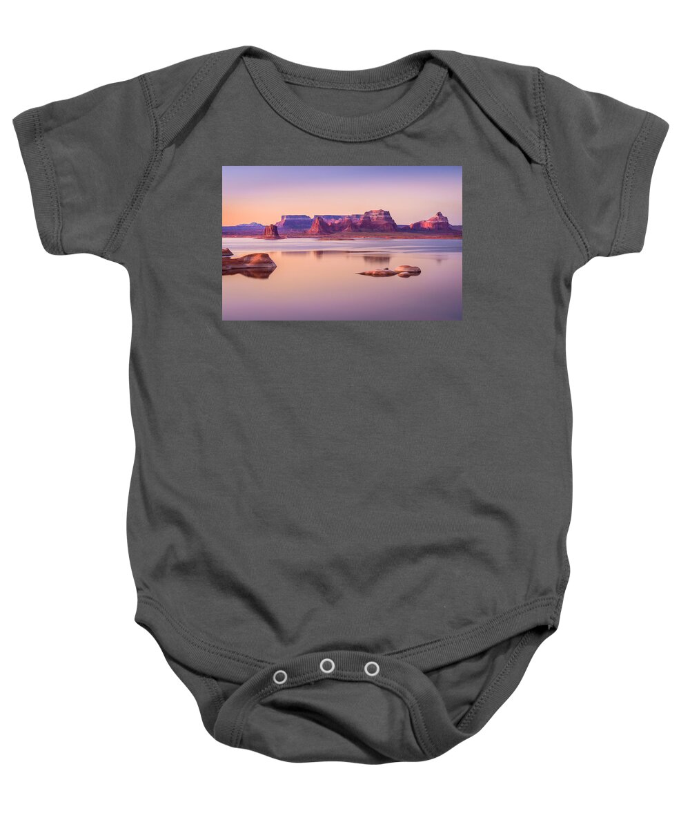 Padre Bay Baby Onesie featuring the photograph Father's Crossing by Peter Boehringer