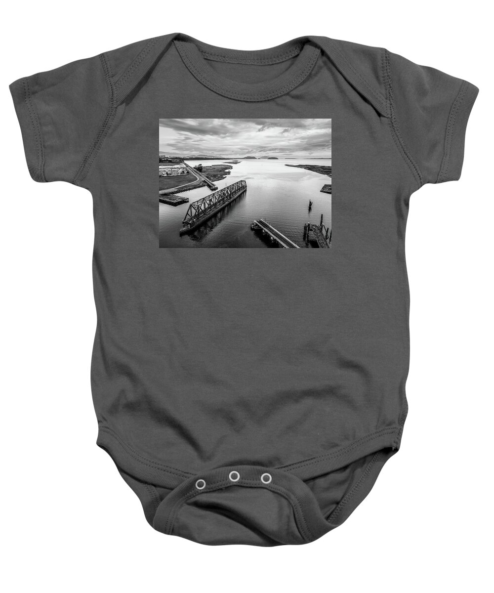 Anacortes Baby Onesie featuring the photograph Fidalgo Slough by Michael Rauwolf