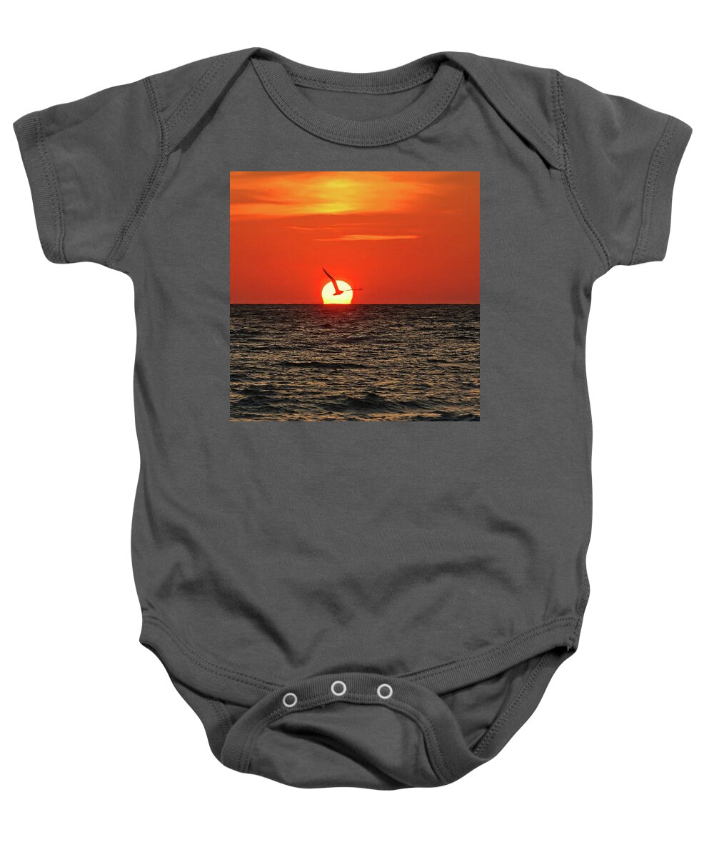 Sunset Baby Onesie featuring the photograph Firebird Square by HH Photography of Florida