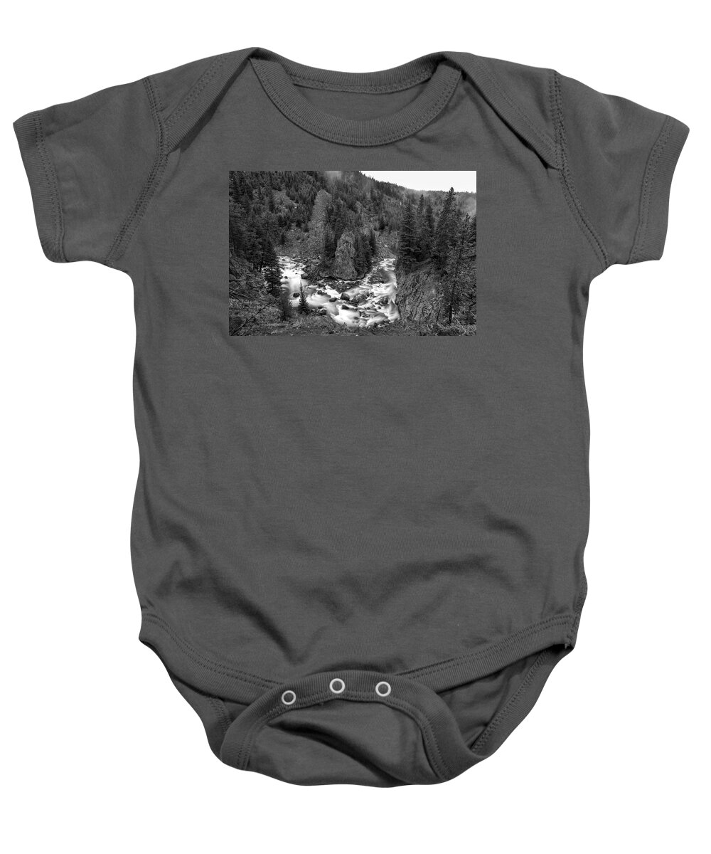 Yellowstone Baby Onesie featuring the photograph Firehole River by Jen Britton