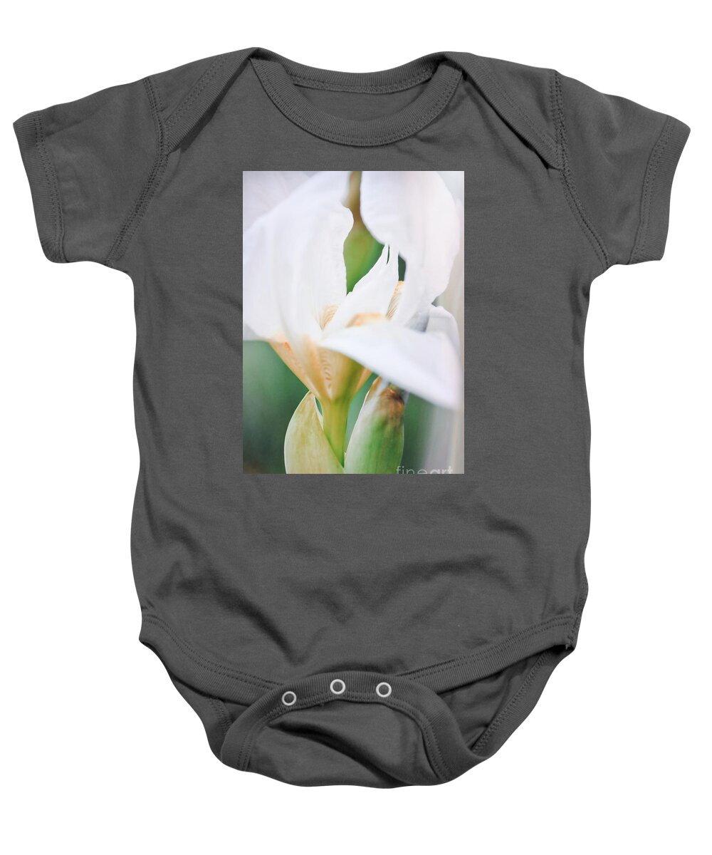 Iris Baby Onesie featuring the photograph Floral 47 by Andrea Anderegg