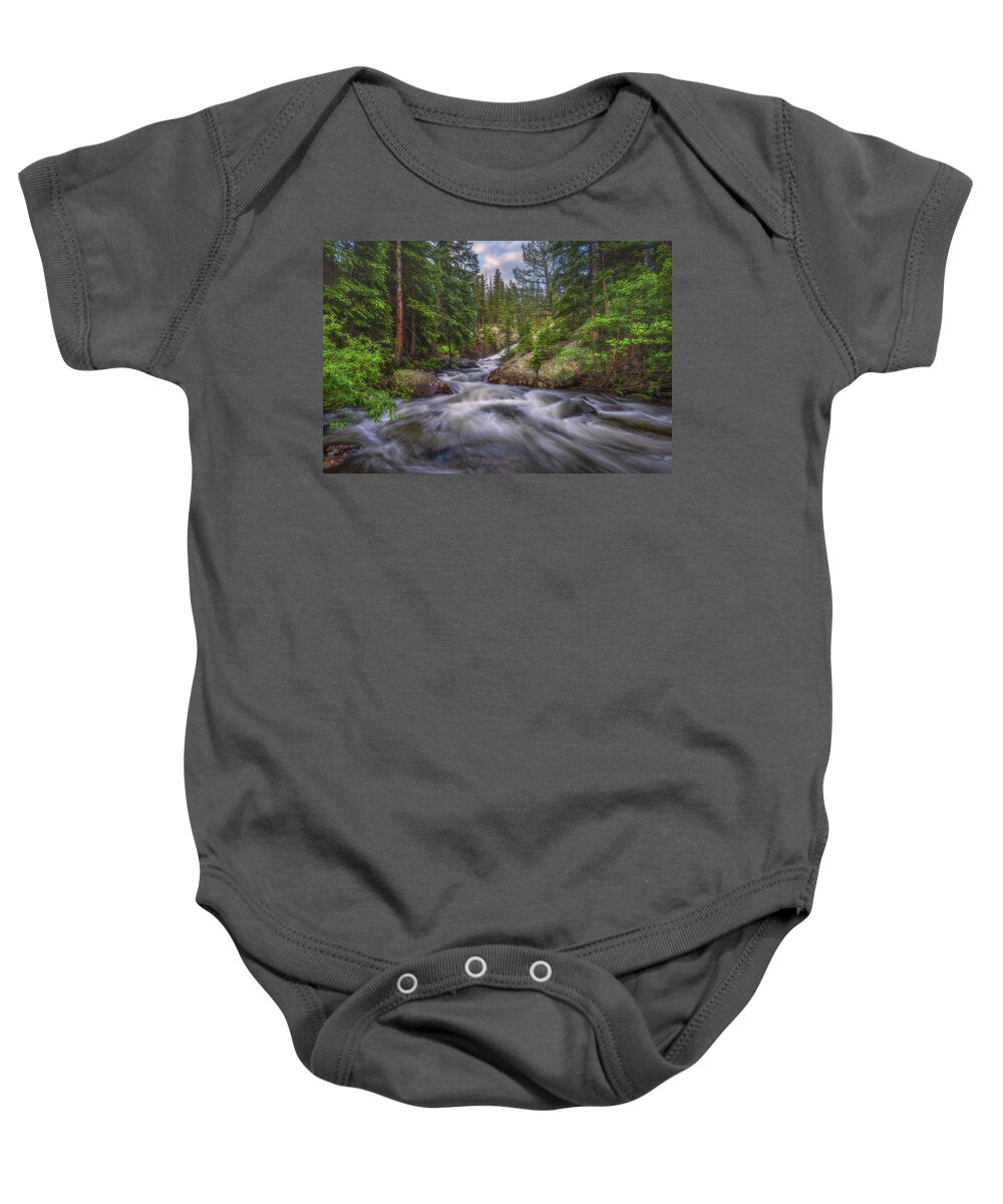 Colorado Baby Onesie featuring the photograph Flow of the Forest by Darren White