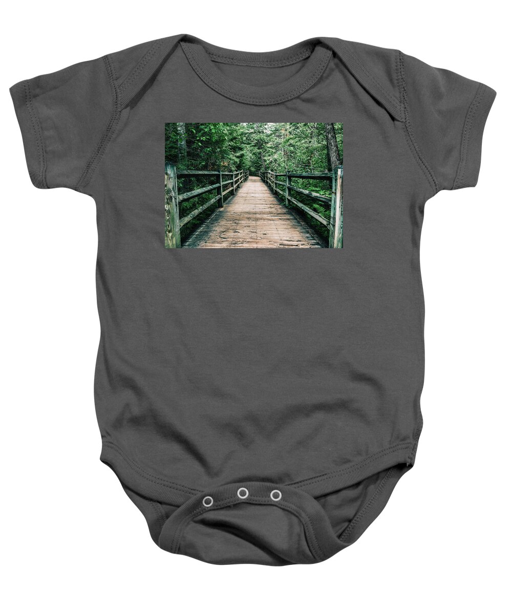 Forest Pathway Baby Onesie featuring the photograph Forest Pathway by Dan Sproul