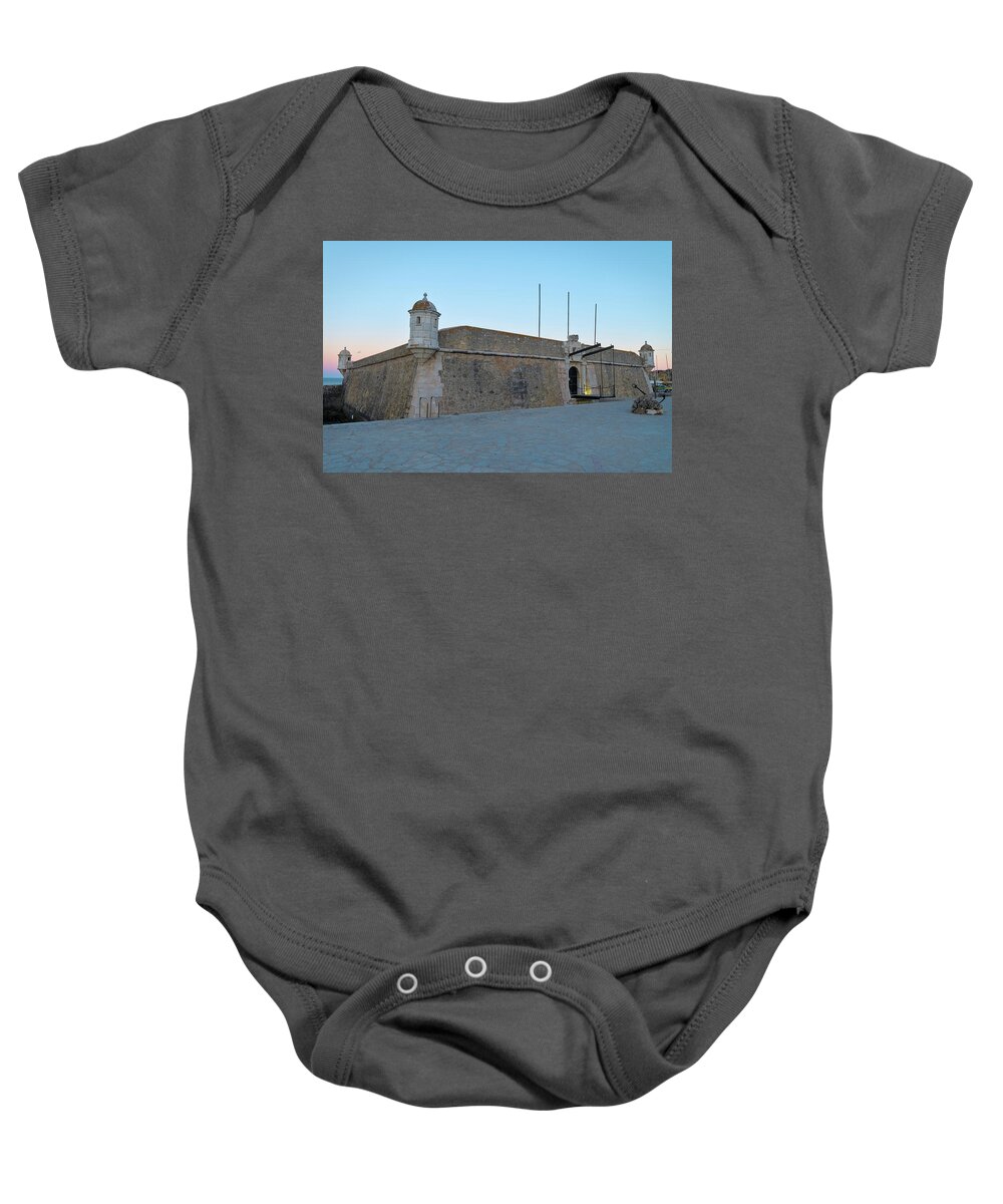 Lagos Baby Onesie featuring the photograph Fort of Lagos by Angelo DeVal