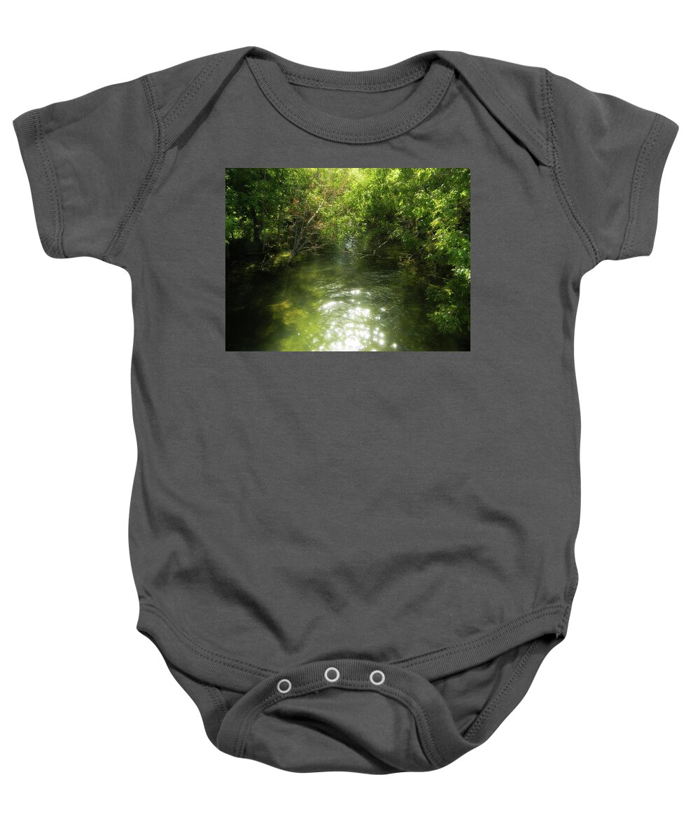 Found A New Place Baby Onesie featuring the photograph Found A New Place by Cyryn Fyrcyd