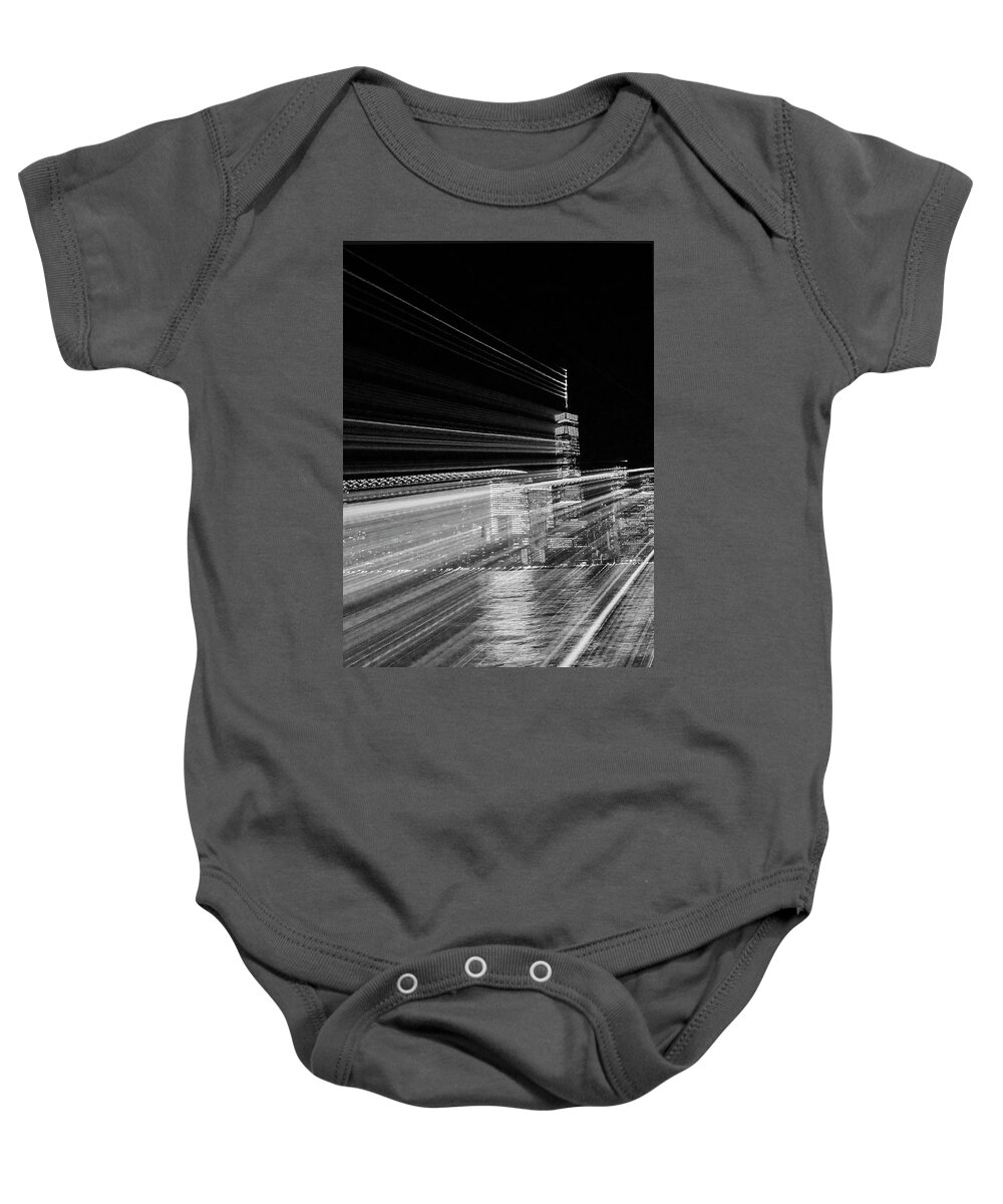 Nyc Skyline Baby Onesie featuring the photograph Freedom Tower at Night by Alina Oswald