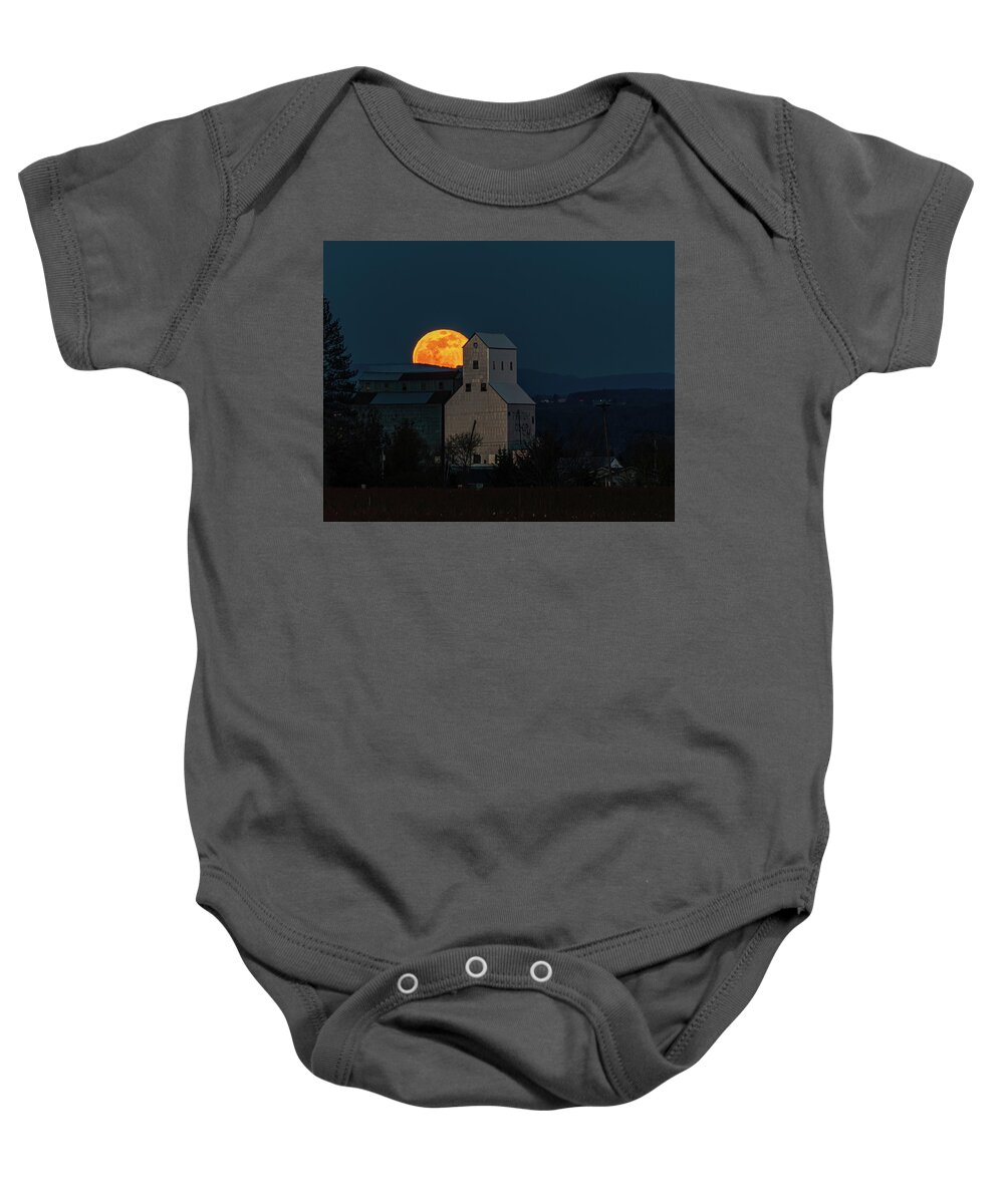 Full Moon Rise Baby Onesie featuring the photograph Full moon by Ulrich Burkhalter