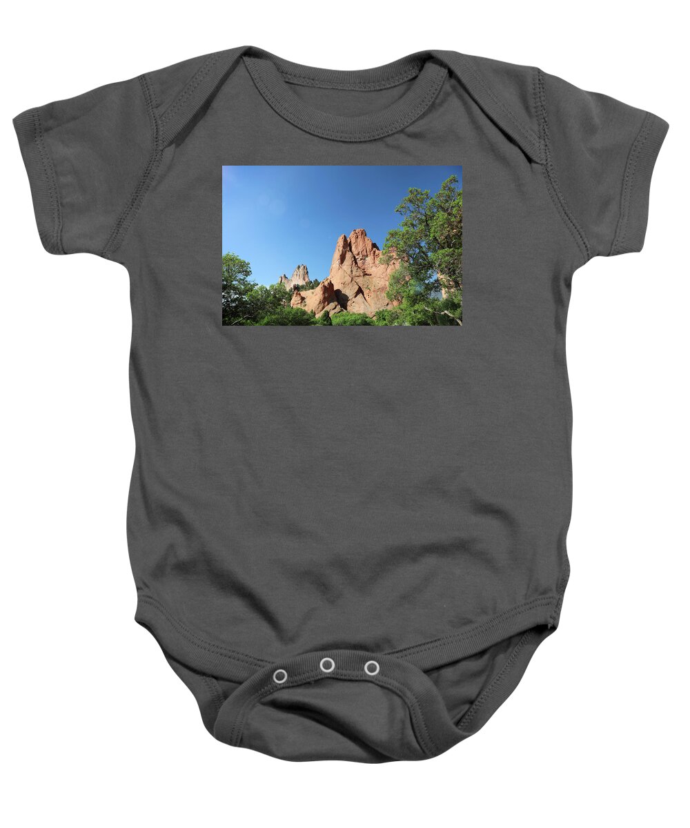 Garden Of The Gods Baby Onesie featuring the photograph Garden Of The Gods View by Dan Sproul