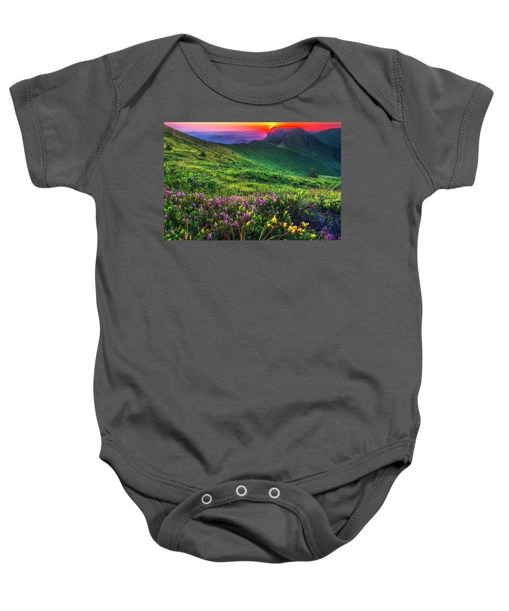 Balkan Mountains Baby Onesie featuring the photograph Goat Wall by Evgeni Dinev