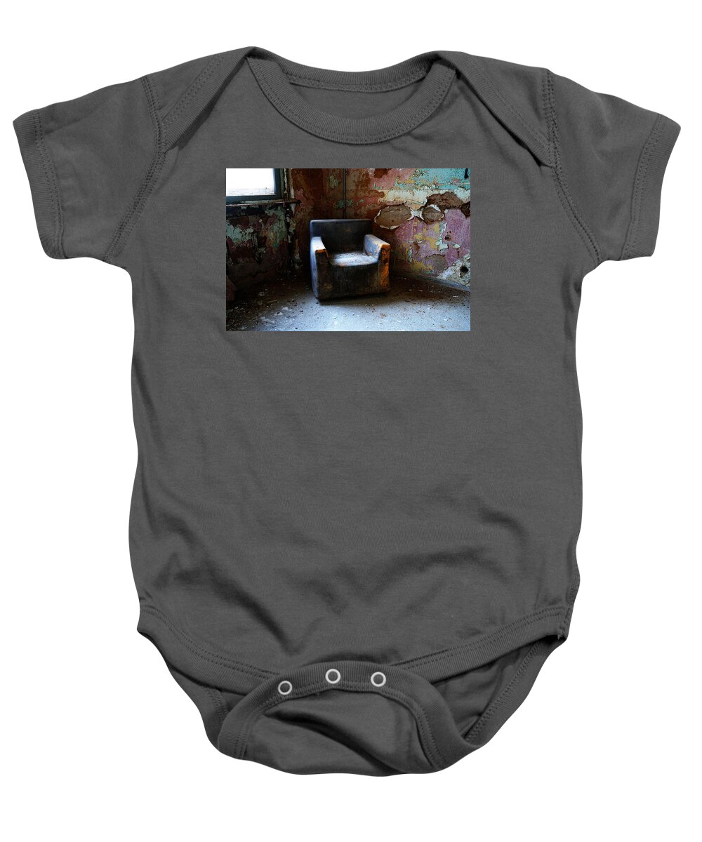 Richard Reeve Baby Onesie featuring the photograph Gone by Richard Reeve