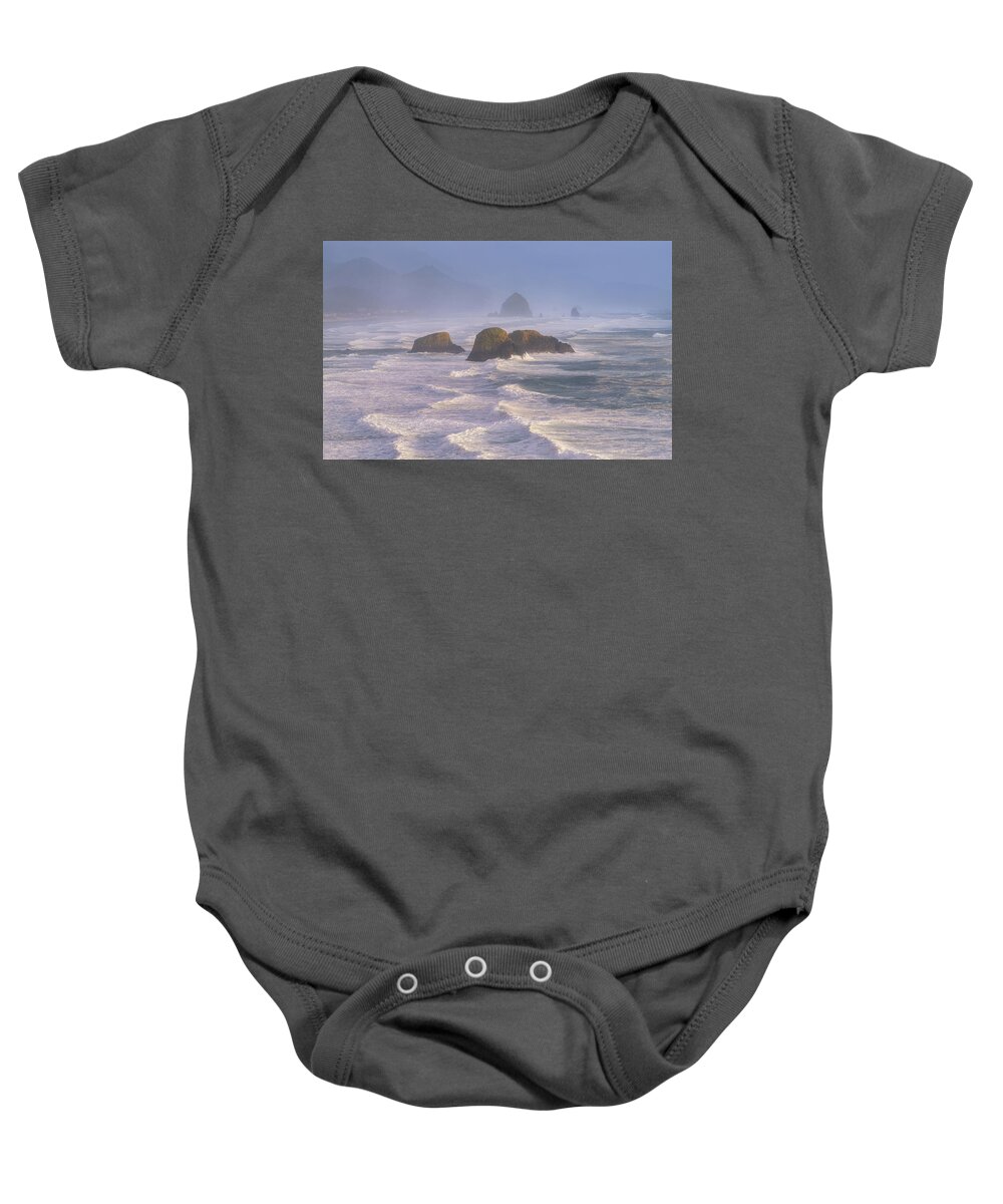 Ecola State Park Baby Onesie featuring the photograph Goonies View - Ecola State Park by Darren White