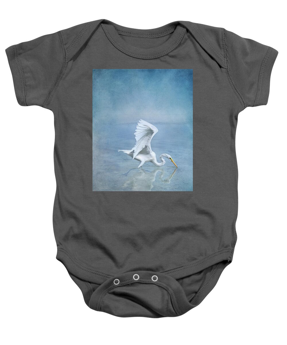 Great Egret Baby Onesie featuring the photograph Great Egret by Jill Love