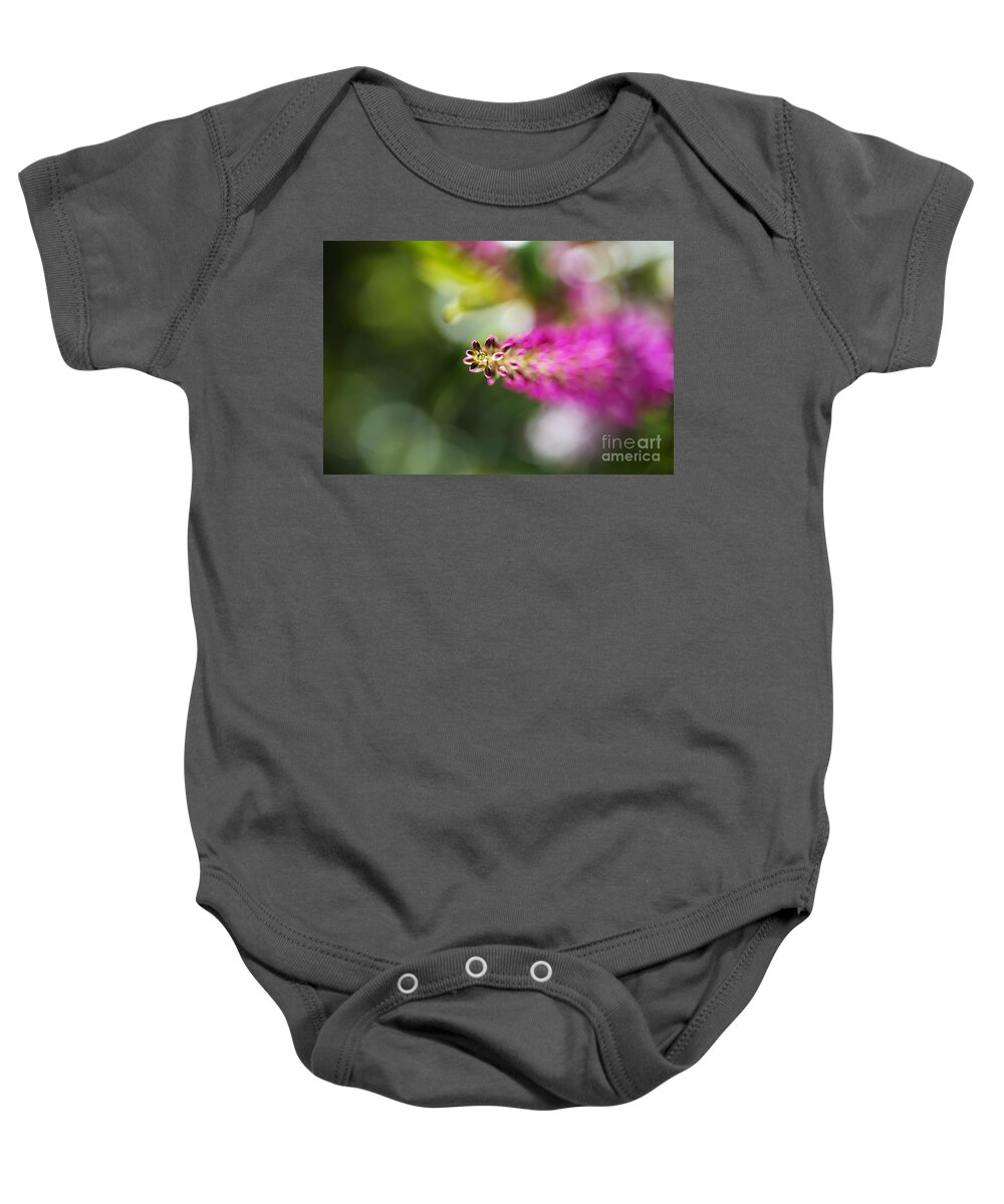 Hebe Painted Nature Baby Onesie featuring the photograph Hebe Painted Nature by Joy Watson