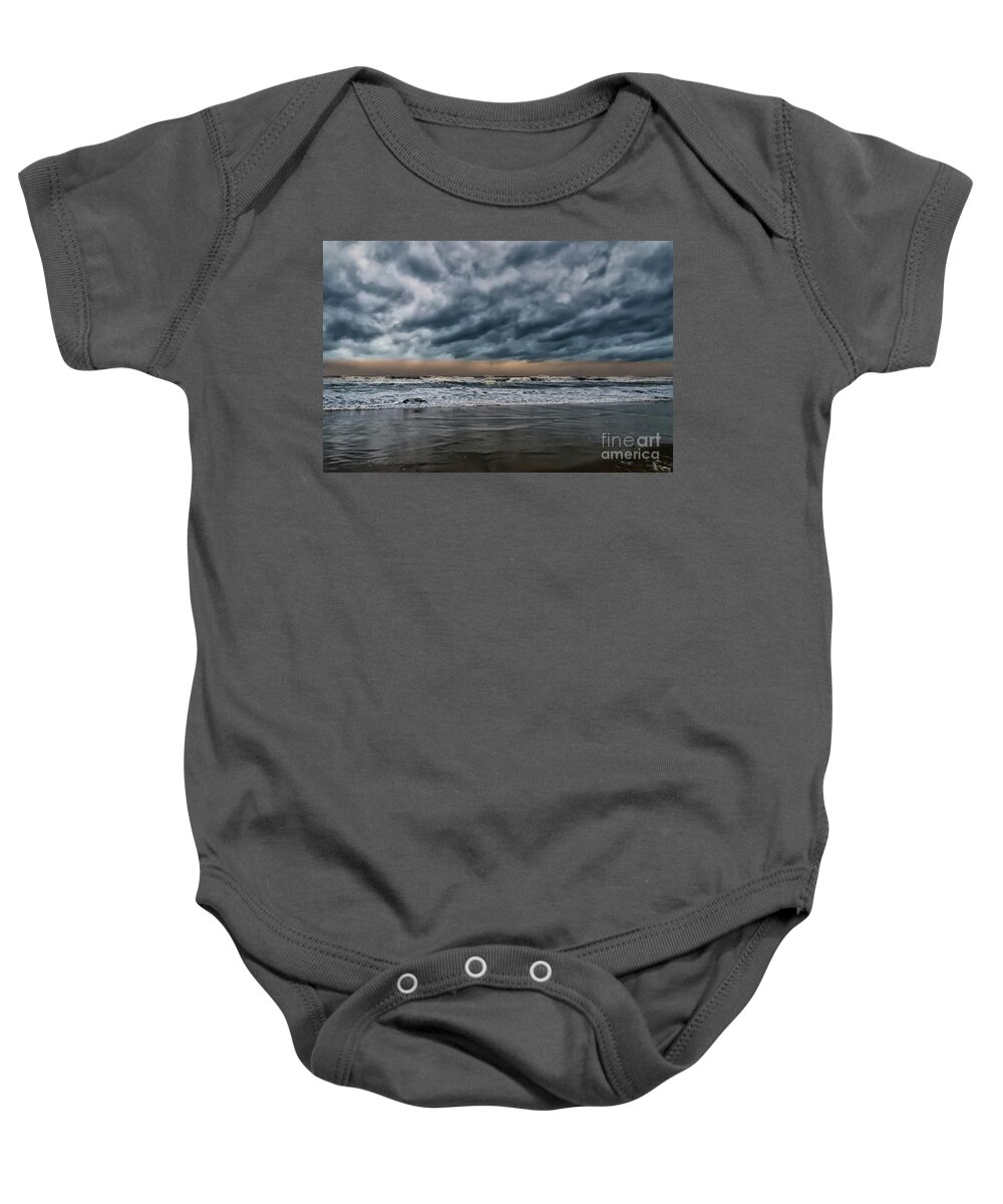 Ocean Baby Onesie featuring the photograph Here Comes The Hurricane by Lois Bryan