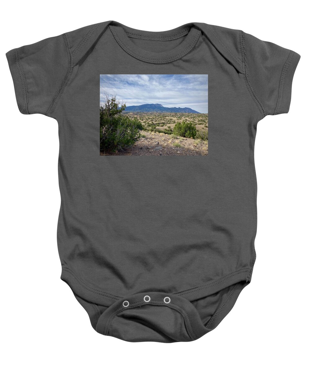 Scenic Baby Onesie featuring the photograph High Desert Morning New Mexico by Mary Lee Dereske