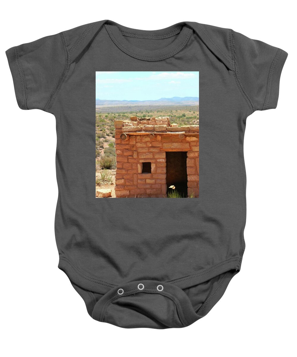 Hopi Baby Onesie featuring the photograph Hopi House by DJ Florek