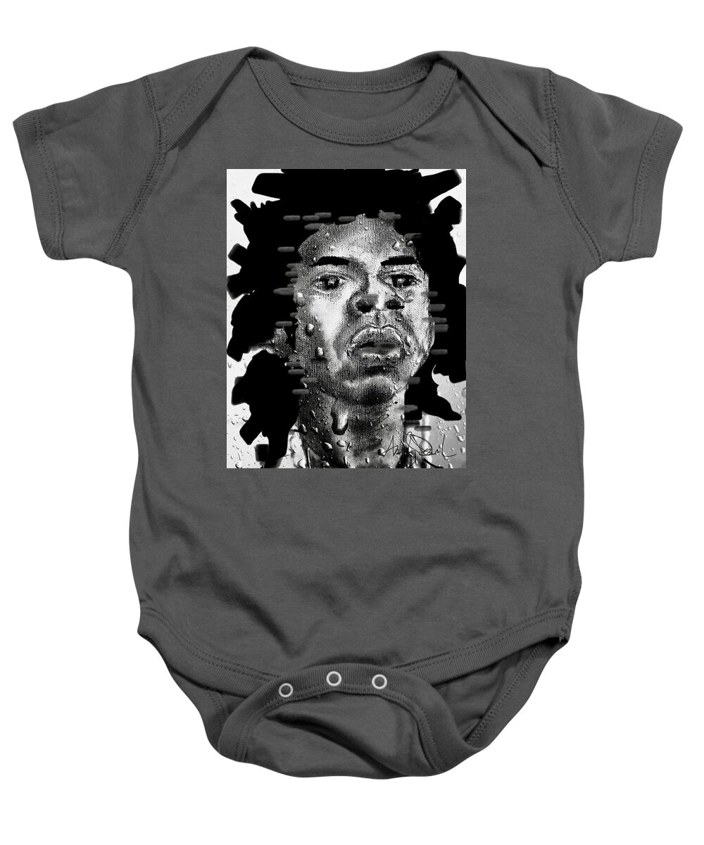  Baby Onesie featuring the mixed media HOV by Angie ONeal