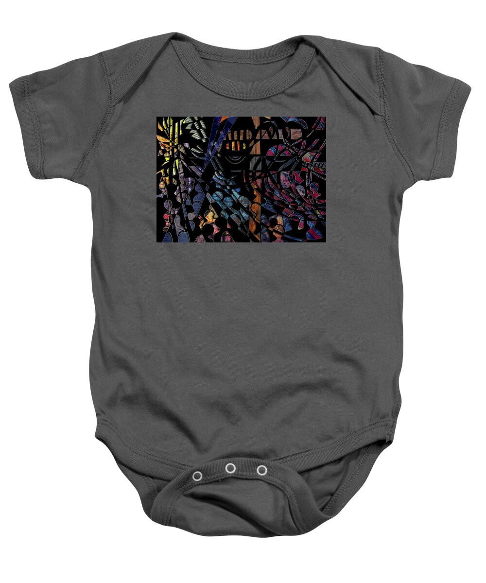 Hypnosis Baby Onesie featuring the painting Hypnosis by Lynellen Nielsen