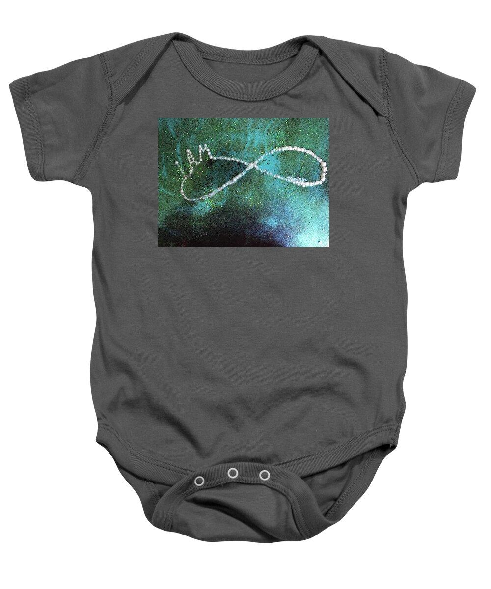 I Am Baby Onesie featuring the painting I Am Unlimited by Medge Jaspan