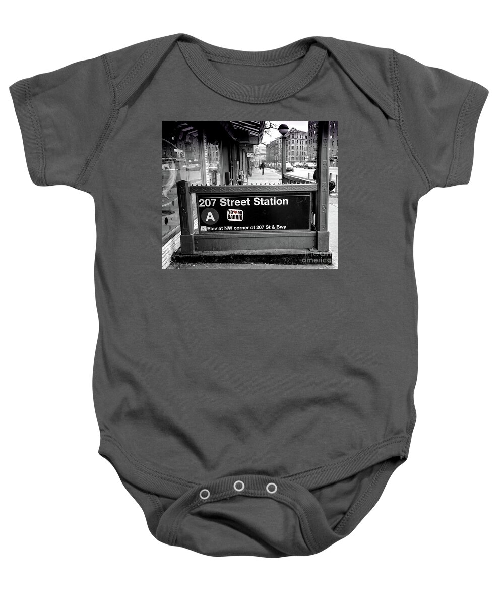 Subway Baby Onesie featuring the photograph I Love My Barrio by Cole Thompson