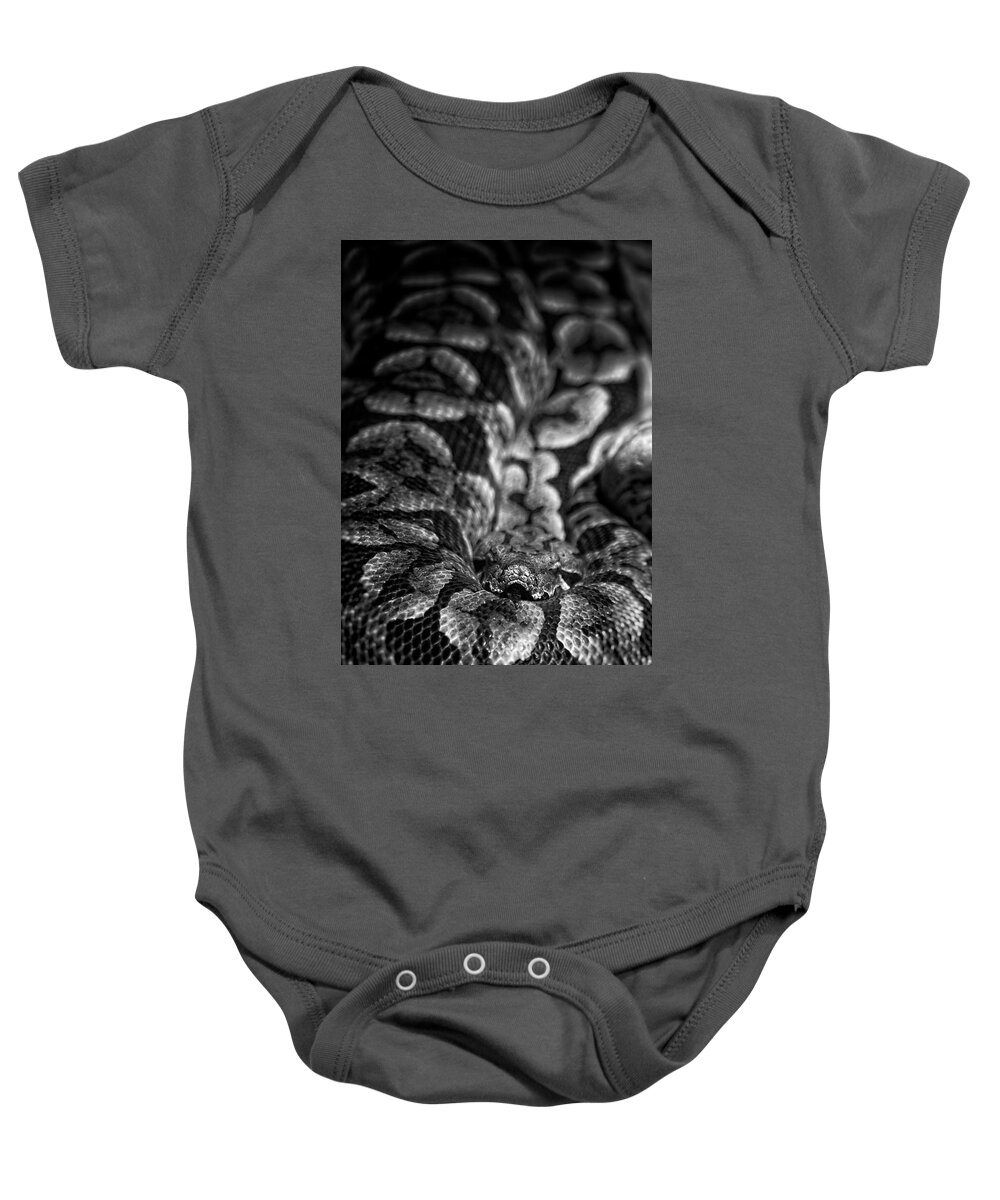 Snake Baby Onesie featuring the photograph I'm Waiting by George Taylor
