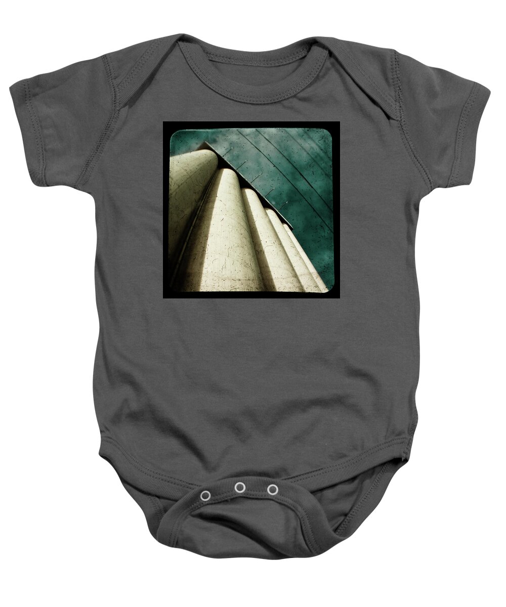 Industrial Baby Onesie featuring the photograph Impending Doom by Andrew Paranavitana