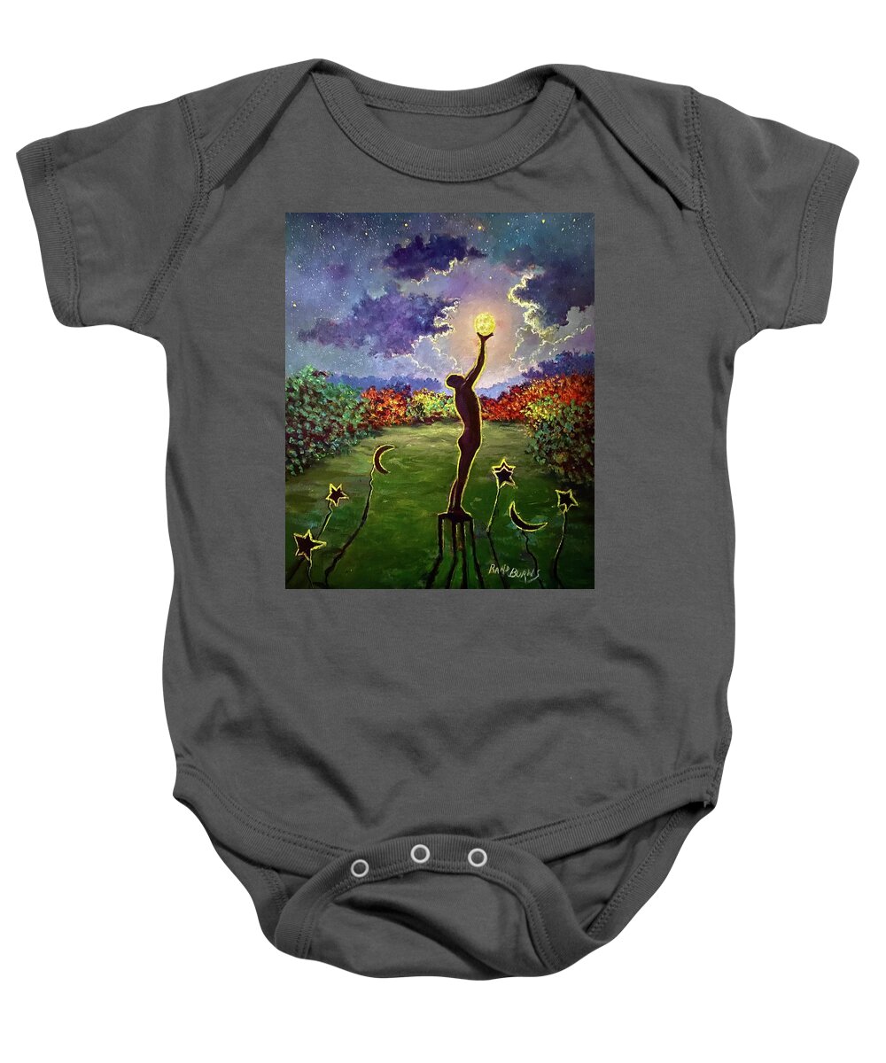 In Baby Onesie featuring the painting In Balance by Rand Burns