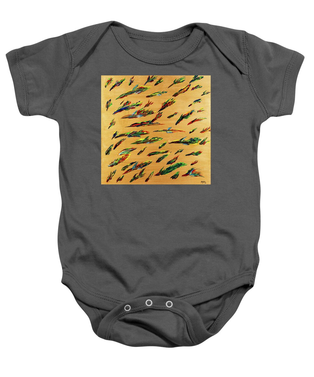  Baby Onesie featuring the painting In The Flow by Mark Lyons