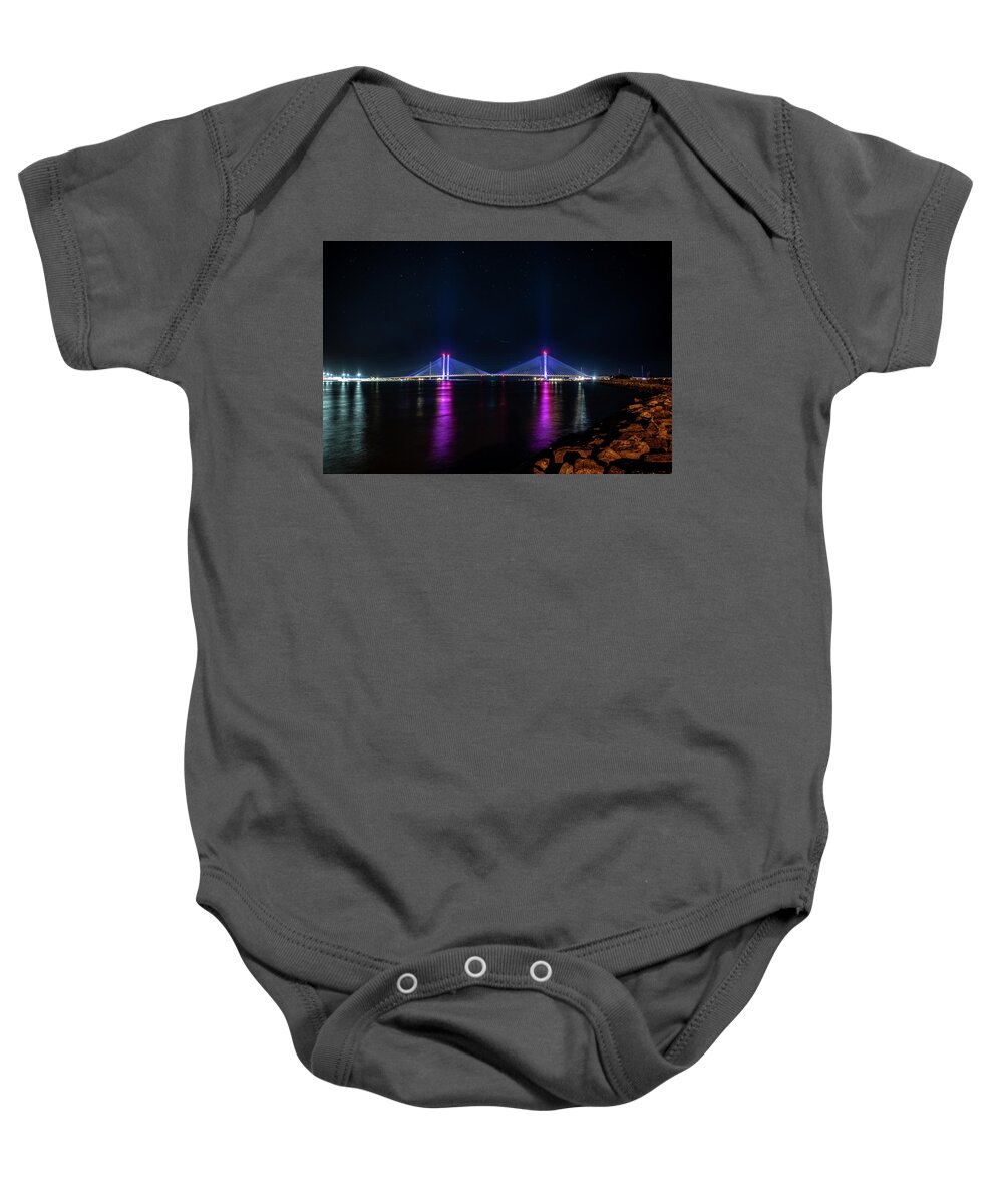 Water Baby Onesie featuring the photograph Indian River Inlet Bridge by Rose Guinther