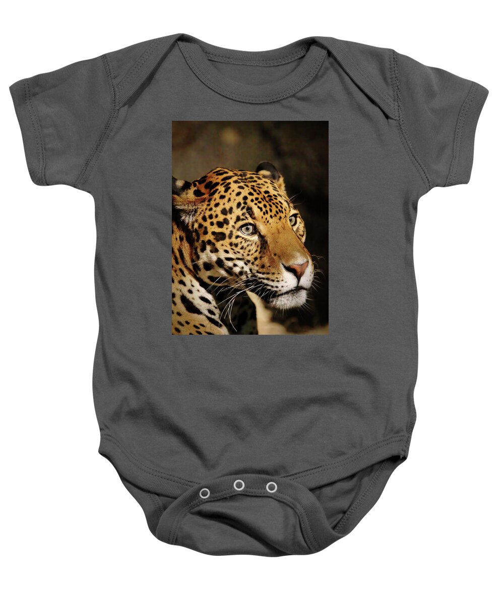 Jaguar Baby Onesie featuring the photograph Intense by Lens Art Photography By Larry Trager