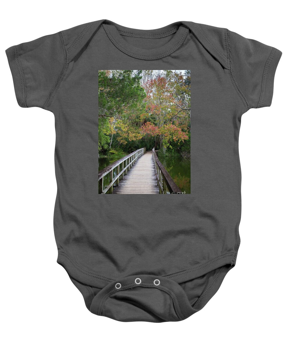 Landscape Baby Onesie featuring the photograph Into the Forest by Neala McCarten