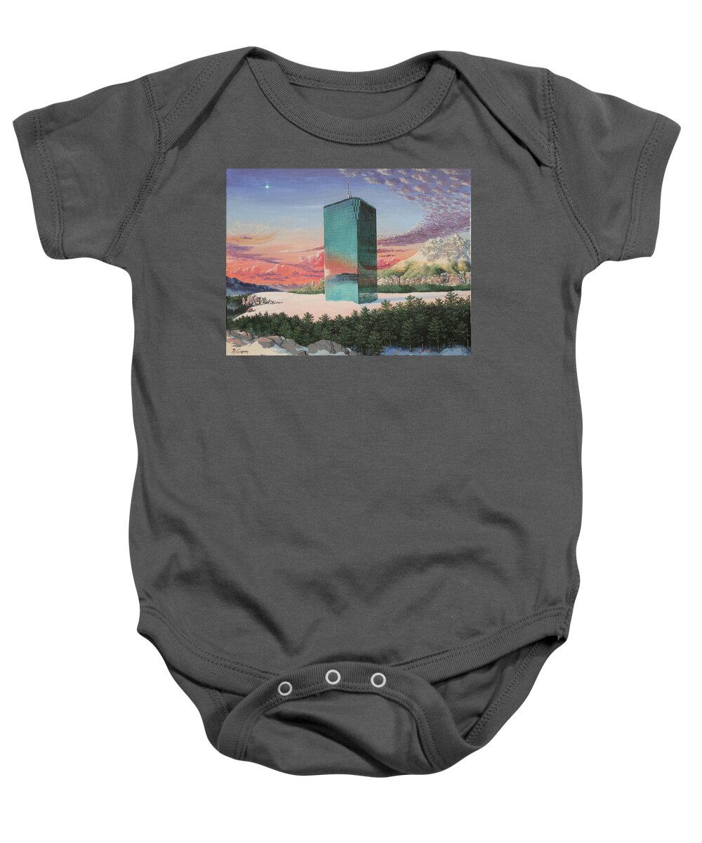 Office Baby Onesie featuring the painting Isolation by Michael Goguen