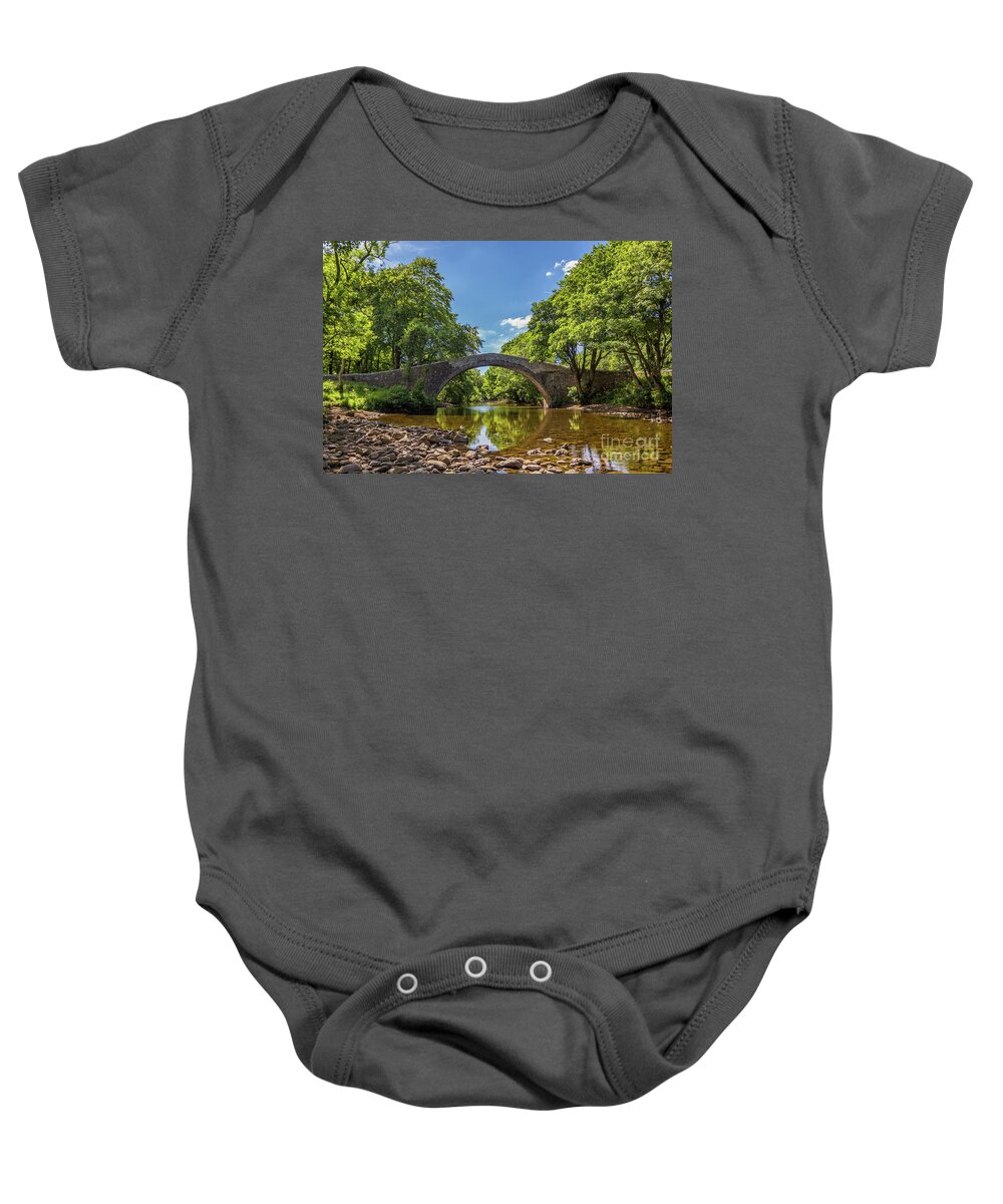 Uk Baby Onesie featuring the photograph Ivelet Bridge, Swaledale by Tom Holmes Photography