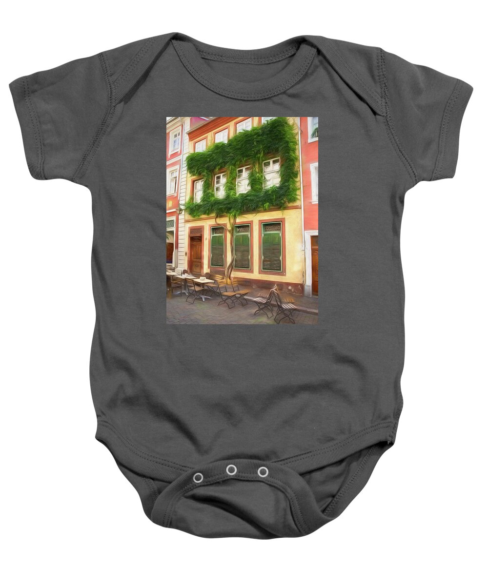 Germany Baby Onesie featuring the photograph Ivy Covered Building by Deborah Penland