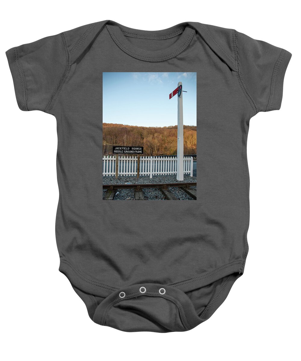 Railway Baby Onesie featuring the photograph Jackfield sidings by Average Images