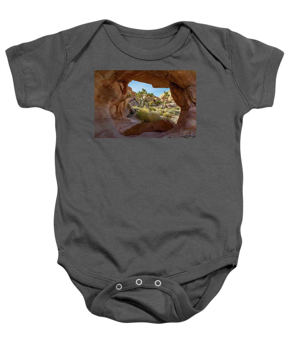 Nevada Baby Onesie featuring the photograph Joshua Tree Window by James Marvin Phelps