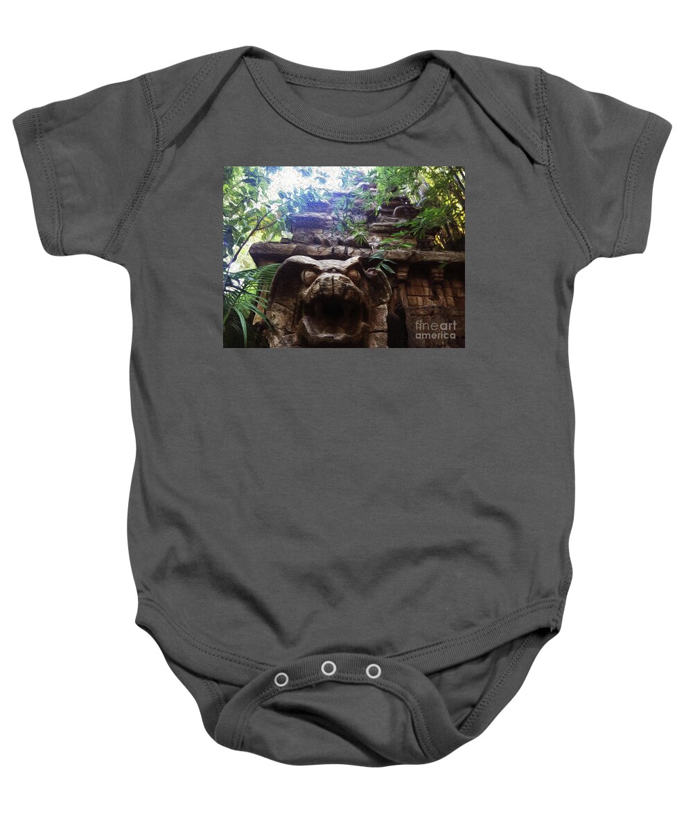 Jungle Baby Onesie featuring the painting Jungle by Hank Gray
