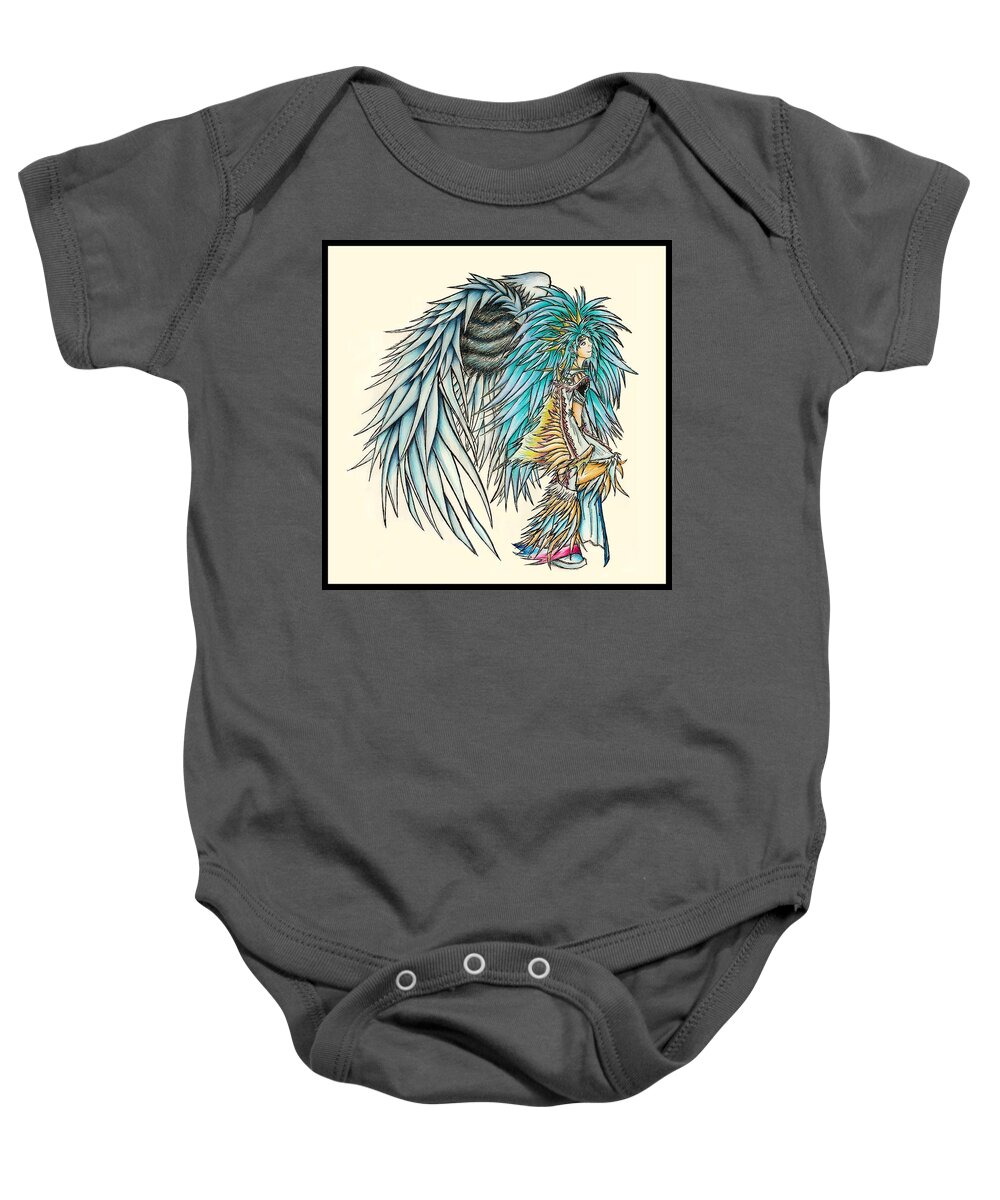 King Baby Onesie featuring the painting King Crai'riain by Shawn Dall