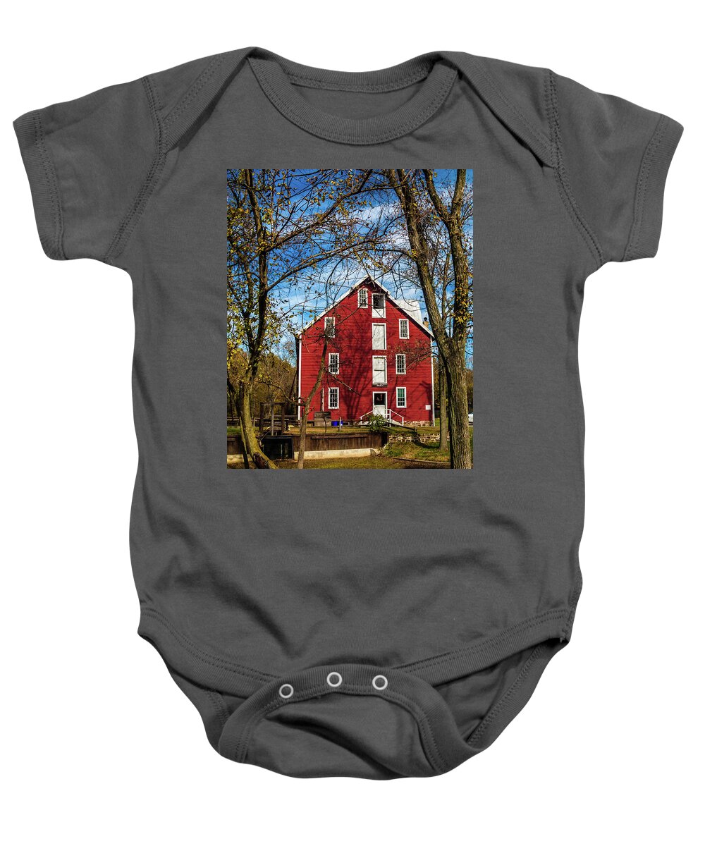 Building Baby Onesie featuring the photograph Kirbys Mill - Medford New Jersey by Louis Dallara